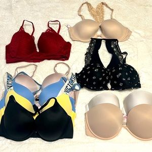 Lot of 9 size 36C bras